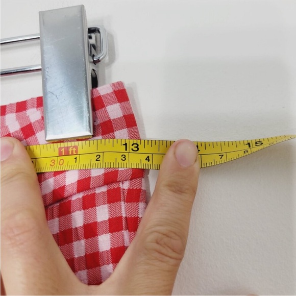 Zara red gingham mini flare pants - Picture 8 of 10